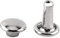 Walfront 100 Uds 6x8mm Remaches de Doble Tapa Remaches de Cuero Remaches de Doble Cabeza para Accesorios Artesanales DIY (Plata)