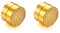 JewelryWe Schmuck Magnet Ohrringe Edelstahl sandgestrahlt Fake Plug Magnetisch Rund Ohrstecker Tunnel Non-Piercing Ohrclips für Herren Damen Gold