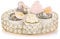 NUPTIO Tablett Spiegel Deko Kristallwaschtisch: 25cm Durchmesser Make Up Organizer Verziertes Deko Tablett für Parfüm Schmuck Kerzen und Make-up Weihnachten Hochzeitsfeier Wohnzimmer Deko