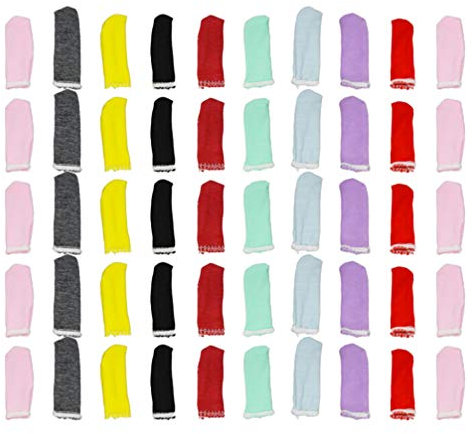 PRETYZOOM 50 pezzi Guanti in cotone per dita, traspiranti, anti e anti sudore Sleeve Protector Support Anti-Sweat for Jewelry