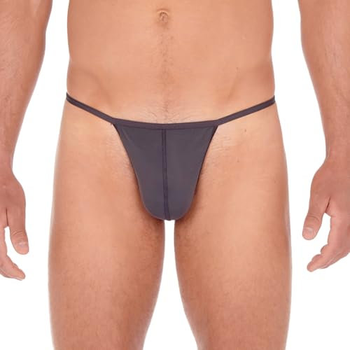 Hom Homme Plume G-string Sous v tement, Gris Anthracite, L EU
