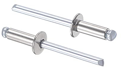 sourcing map 100stk. Blindnieten, 304 Edelstahl Zugnieten Kerndekorationsnieten 5mm Durchmesser 13mm Grifflänge Silberton