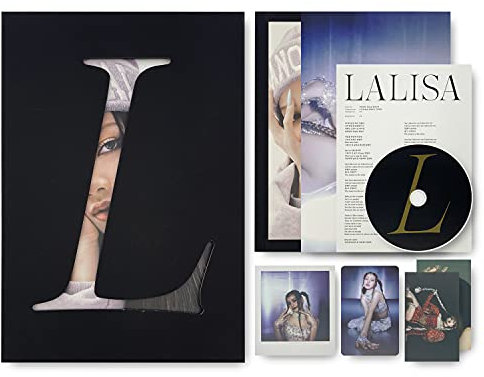 BLACKPINK LISA FIRST SINGLE ALBUM - LALISA [ BLACK VER. ] PHOTOBOOK + LYRICS PAPER + CD + PHOTOCARD + POLAROID + DOUBLE-SIDED POSTER