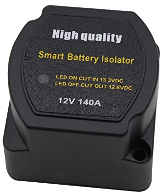 Eastuy Dual Battery Isolator Kit | 12V 140Amp Voltage Sensitive Relay - VSR Intelligent Split Charge Relay, for Trucks, SUVs, ATV, UTV Boats, Campervan, Safe, Water and Vibration Resistant