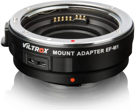 VILTROX EF-M1 Objektivhalterung Adapter Autofokus Objektiv Konverter für EF/EF-S Mount Objektiv zu Panasonic Olympus M43 Kamera E-M10III E-M5II E-PL8 GH4 GH5 GF6 GF1 GX1 GX7 E-M10 E-PL7