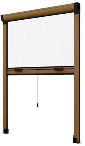 Zanzariera a Rullo Riducibile Verticale fai da te in kit Vari Colori e Misure (120 x 250, Bronzo)