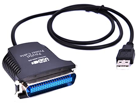 Digital Square- Adaptador Cable Impresora USB Macho a Puerto Paralelo IEEE 1284 36pin 80cm, para Conectar PC y Impresora, para HP Laserjet, para Windows XP / 2000 / ME / 98 / SE y superiores.