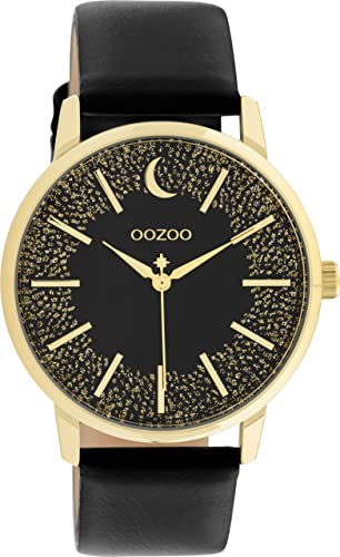 Oozoo Timepieces Damen Uhr - Armbanduhr Damen mit 20mm breites Lederarmband | Hochwertige Uhr für Frauen - Edle Analog Herrenuhr in rund