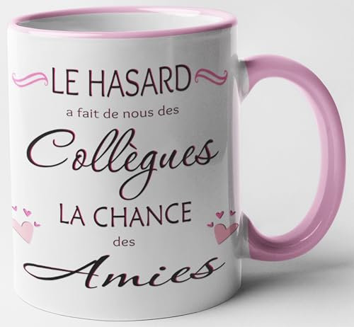 Paroles d'amour Cadeau Collègue de travail Le Hasard a fait de nous des Collègues la Chance des Amis (Rose Rose)