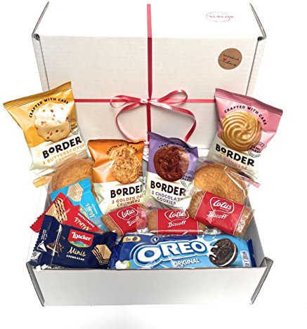 Biscuits Gift Box Hamper Individually wrapped Assortment of Biscuits, Cookies, Wafers & Treats Tea Biscuit Gift Basket for Any Occasion