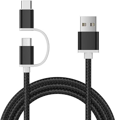 Accessonico Power Cord Replacement for Amazon Kindle Charger, Old & New Kindle, Paperwhite 10th Generation, Samsung Galaxy Tab A7 S6 Lite A8 Tablet USB Fast Charging Cords 2 in 1 Cables