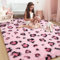 HOMORE Teppiche mit Leopardenmuster, 1.2x1.8 m, rosa Leoparden-Teppich für Mädchen-Schlafzimmer, weicher Geparden-Druck Teppiche für Wohnzimmer, Western-Dekor, Kinderzimmer, Wohnheim-Dekor