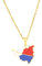 JEDTAKCT Halskette Mit Anhänger Mit Karte Und Flagge Von Saint Martin – Retro-Tropfenöl, Weltkarte, Schlüsselbeinkette, Ethnischer Stil, Unisex, Patriotischer Charm-Schmuck, Pulloverkette Für Paar-Ha