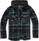 Brandit Maiden Check Shirt Hooded EDDI, color: black-gree, size: 4XL