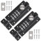 Weielt Digit Combination Locking Bolt, 4 Digit Sliding Lockable 120mm Stainless Steel Silded Garden Gate Latch for Wooden Gates, Gate Door Bolt Lock with Anti-Tamper Screws (Black 2Pack)