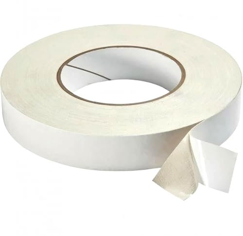 MHsons Multi-Purpose Double Sided Fibreglass Tape, Carpet Rug Tape Strong Adhesive to Grip Multiple surfaces Hardwood, Tile, Laminate Floor Size 2.5cm x 20m