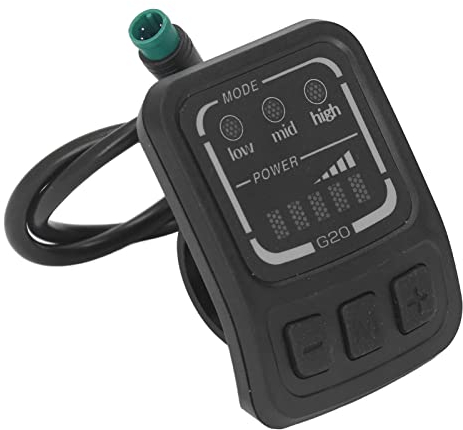 Bewinner G20 F Elektrofahrrad-LCD-Display, 36-V-E-Bike-Display-Messgerät-Bedienfeld, Universeller E-Scooter-LCD-Panel-Bildschirm mit Wasserdichter Schnittstelle Für 22,2-mm-Elektrofahrräder