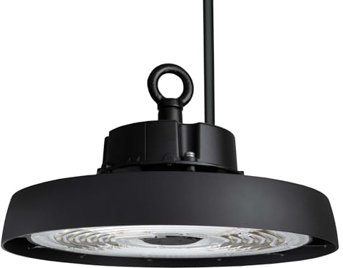 Ledvion - LED High Bay avec Capteur, Dimmable, 80W, Classe Énergétique A, 192lm/W, 15.360 Lm, 6000K, Garantie 5 Ans, Lampe UFO, Certifié IP65