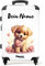 NoBoringSuitcases.com® Koffer personalisiert, Kinderkoffer, 67x43x25cm - Reisekoffer - Kinder reisekoffer, Rollkoffer - Hartschalenkoffer - Hund mit Blumen Mittelgroß mit Rollen - Koffer mit Namen