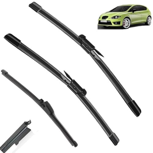 Autowischer vorne und hinten, kompatibel mit Seat Leon Typ 1P Schrägheck 2009–2012, Windschutzscheibe, Windschutzscheibe, Fenster, 26 Zoll + 26 Zoll + 11 Zoll