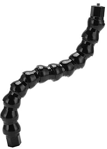 ASHATA Flexible Monopod Gooseneck Jaws Mount 1/4in Screw Holes to 1/4in Screw, Flexible Monopod Gooseneck Mount for Universal Sports Camera, 12 Sections