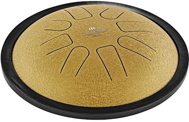 Sonic Energy 7 Zoll Zungentrommel – C Moll, 8 Töne – Für Meditation, Yoga, Kinder – Inkl. Schlägel und Tasche – Gold (SSTD3G)