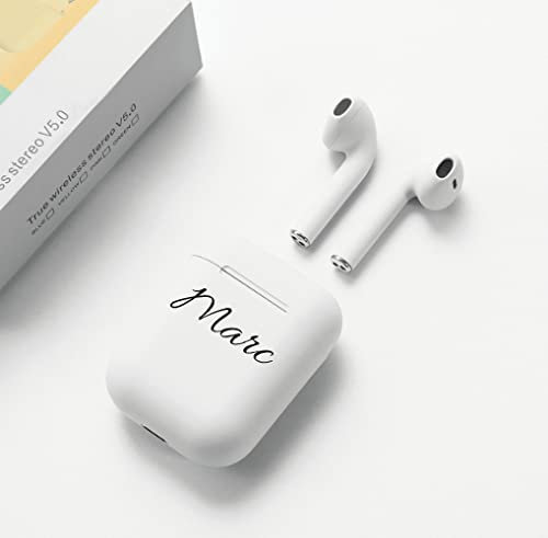 Uvimark - Auriculares Inalámbricos Personalizados con Nombre - Regalo Original Personalizado - Regalos Originales Hombre y Mujer - Regalo Cumpleaños, Enamorados - Regalos Personalizados