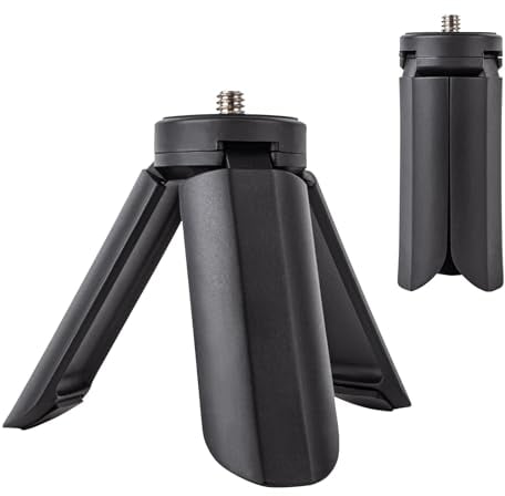 MUZIRI KINOKOO Fuji Instax Mini Tripod with 1/4 Inch Screw - Compatible for Fuji PAL/EVO/70/LOMO Instant Camera - Portable Camera Tripod with Slip Resistant Rubber Footpads - Black