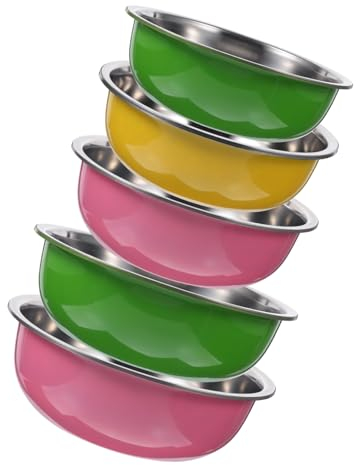 Ciieeo Zuppiera pentola in acciaio inossidabile ciotola per la preparazione dei pasti stoviglie antiscottatura posate abito vaschetta per alimenti in acciaio inox bacino vegetale