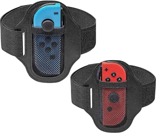 GAMSURFING Leg Strap für Nintendo Switch Sports Play Soccer/for Switch OLED Model Ring Fit Adventure Bundle Leg Fixing Band,Adjustable Adults Elastic Sports Strap for Nintendo Switch Sports (2 Pack)