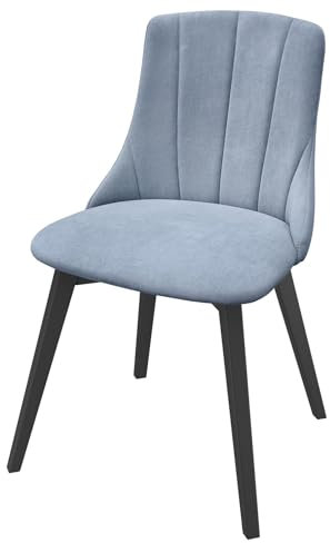 Erst-Holz V-90.71-60SwP38 Fauteuil rembourré confortable avec pieds noirs Gris