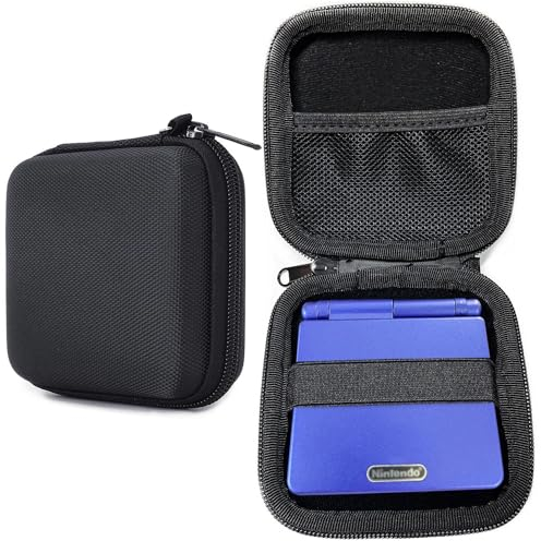 TRIPHKAR Tragbare Tasche Organizer Case Hart Eva Etui Hülle für GBA SP Gameboy Advance SP Console, MacBook Ladegerät, Kabel und Zubehör (Schwarz)