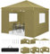 COBIZI Barnum Pliant 3x3m Tonnelle Pliante 3x3 Tonnelle de Jardin Exterieur Imperméable Professionnel Tente de Reception avec 4 Parois Latérales Tonnelle Tente UV 50+, Kaki