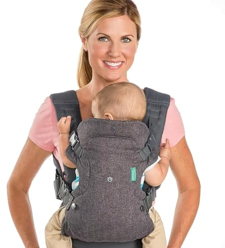 Babycarrier Babytrage Neugeborene Ab Geburt – Für Säuglinge und Kleinkinder von 3,6-14,5 kg – Grau