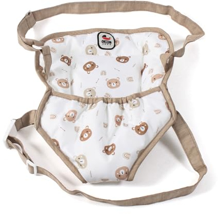 Bayer Chic 2000 Puppen-Tragegurt Bärchen Beige | Premium Puppentrage | Ergonomischer Puppen-Tragegurt im süßen Bärchen Beige Design. Komfortabel, verstellbar & absolut geschlechtsneutral.