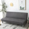 Hixingo Sofa Überzug Ohne Armlehnen, Anti-Rutsch Armloser Sofabezug Einfache Einfarbige Farbe Couch Überzug, Elastischer Sofabettbezug (2 Sitzer,Dunkelgrau)