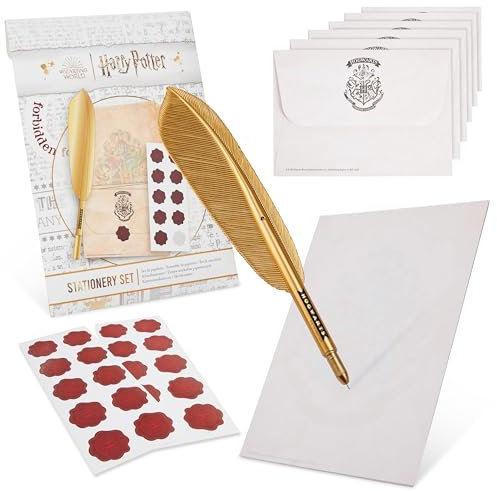 Harry Potter Kit de Correspondance, Papier à Lettre, Enveloppes, Stickers et Plume