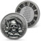 AtSKnSK Memento Mori Münze TEMPUS FUGIT Münze Totenkopf Herausforderungs Münze Raben Medaillon Chip Stoische Geschenke Erinnerungsstück für Damen und Männer