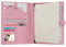 Wonderpool A4 Leder Schreibmappen Portfolio Dokumenten Halter Ringbuch Herausnehmbar Klemmbrett mit Multifach Aschen und Legal/Breit Liniert Pad für Business Organisatoren Konferenz (Rosa)