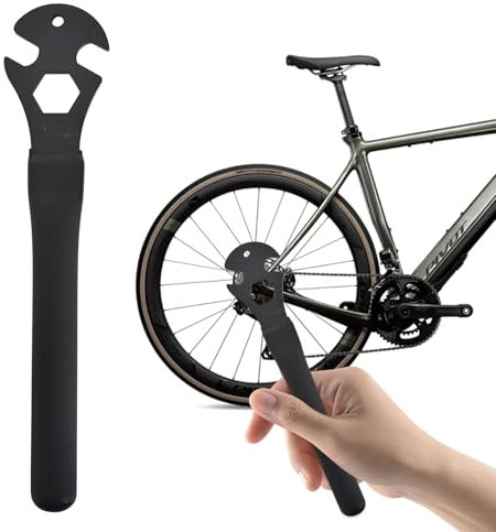 Zimoer Bicycle Pedal Wrench, Pedal Spanner 15mm, Bike Pedal Wrench Long, Bicycle Pedal Removal Tool, Bicycle Repair Tool, Mountain Bike Accessories, Pedals Replacement for MTB, Road Bike