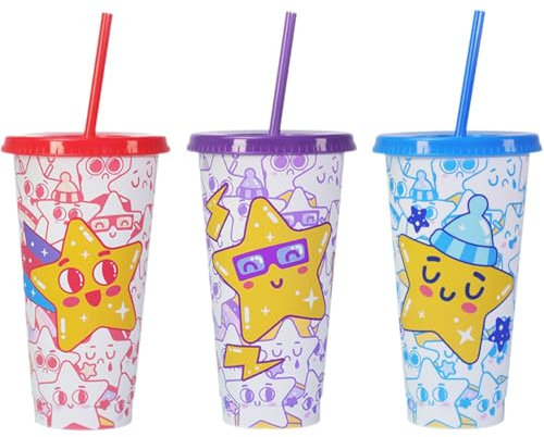 Cretvestsar Christmas Color Changing Cups Santa Claus Reusable Drinking Plastic Cups Xmas Tree Iced Coffee Mug with Lids and Straws Christmas Party Magic Cold Drink Bottle (Santa)