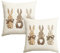 Artoid Mode DREI Hasen Ostern Kissenbezüge 2er Set, 45x45 cm Saisonnal Easter Zierkissenbezug Cushion Cover Couch Wohnzimmer Deko
