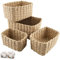 Zosenyer Panier Rangement, Ensemble de 4 Pièces Panier de Rangement Empilable Storage Baskets pour Jouets Bébé, Cosmétique, Idéal pour une Utilisation Comme de Salle de Bain, Cuisine