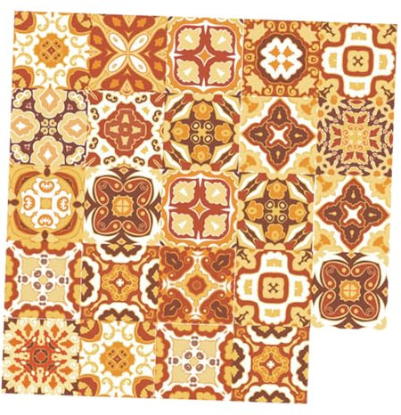 jojofuny 24stücke Vintage Fliesenaufkleber Selbstklebende Fliesendekor Abnehmbare Aufkleber Küche Fliesen Rückwand Zum Abziehen Und Aufkleben