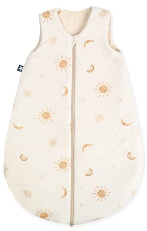 Julius Zöllner Schlafsack Jersey Happy Sun, Größe 50/56 | aus weicher Jersey Baumwolle, sicher und schadstoffgepüft, ideal für eine ruhige Nacht