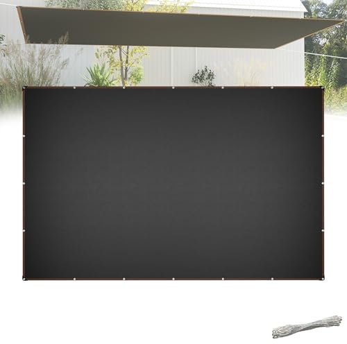 YRHome Sonnensegel 4x6m Rechteckig UV-Schutz 95% Winddurchlässig Robust für Garten Terrasse Balkon aus reißfestem HDPE mit 12m Seilen Anthrazit
