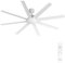 CREATE / WIND INDUSTRIAL XL/Ventilador de techo blanco con mando / 40W, Silencioso, Ø165 cm, 6 velocidades, programable, función verano-invierno