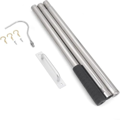 Puupaa Attic Ladder Pull-Down Hook System Kit, Scalable Loft Ladder Pole, Loft Hatch Pole Replacement for Rope and Cord, Pull Hook Tool for Home Hotel Apartment