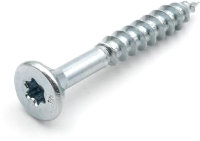 Design61 200 tornillos para madera aglomerada, cabeza avellanada, 3 x 30 mm, tracción TX, rosca parcial para interior y exterior, adecuados para madera, aglomerado, MDF, madera dura, tornillos para