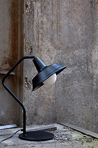 Licht-Erlebnisse Leuchtstarke Tischleuchte (in Schwarz, Schwarz, Höhe 53cm, breiter Schirm) Schreibtischleuchte Officeleuchte Loftlampe Innenleuchte Industrielampe Bürolampe